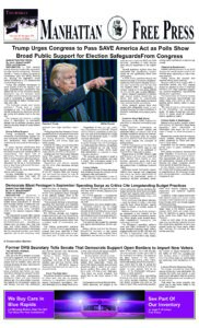 03.12.2026 Thursday Trump Urges Congress to Pass SAVE America Act